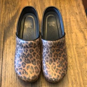 Cheetah print dansko clogs